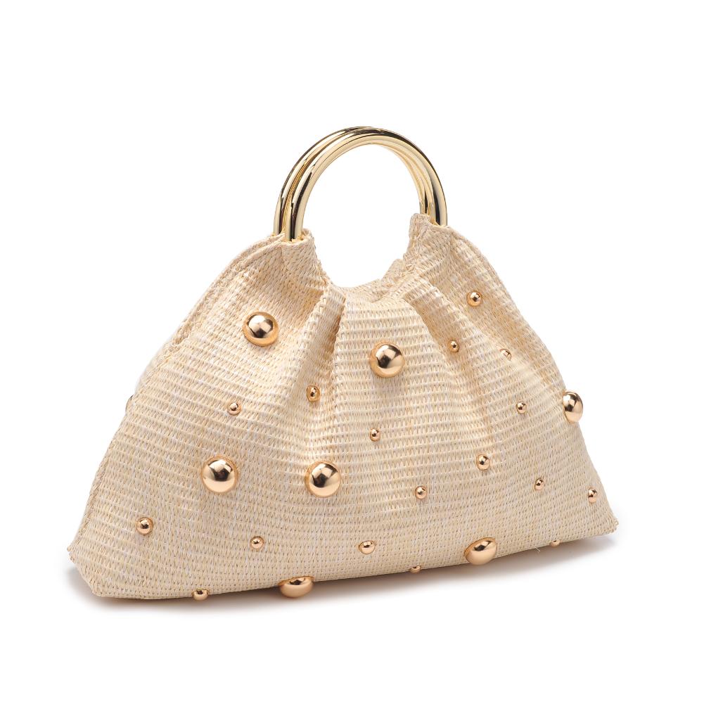 Harper Evening Natural Vegan Studded Bag - HOUSE OF SHE