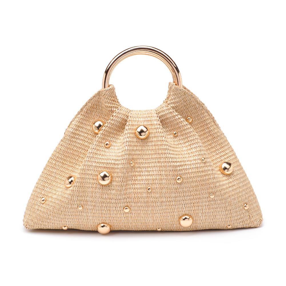 Harper Evening Natural Vegan Studded Bag - HOUSE OF SHE