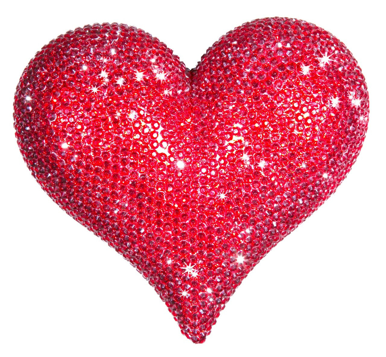 Love Sparkles Red Rhinestone Love Heart 7" wide HOUSE OF SHE