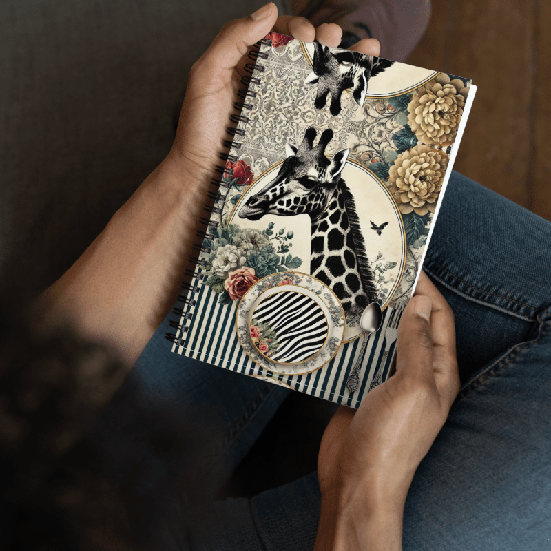 Giraffe Love Spiral Notebook - HOUSE OF SHE