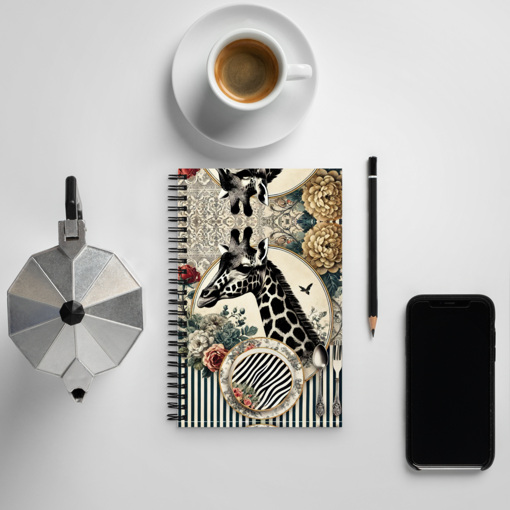 Giraffe Love Spiral Notebook - HOUSE OF SHE