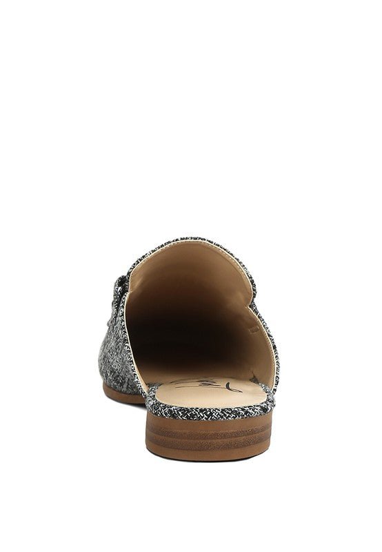 AKUA Horsebit Embellished Mule Slides - HOUSE OF SHE