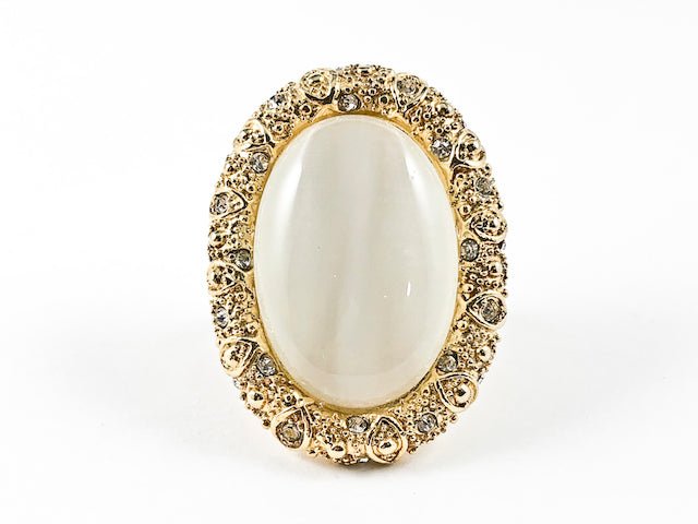 Antique Moon Steel Ring - HOUSE OF SHE