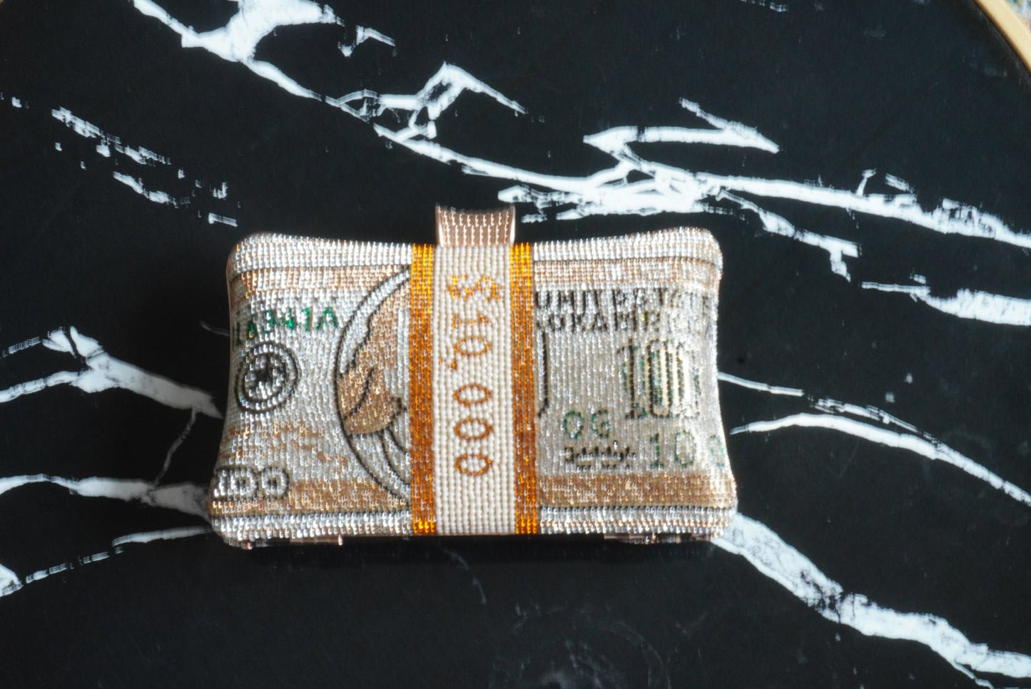 Art Basel Gold Money Party Clutch - HOUSE OF SHE