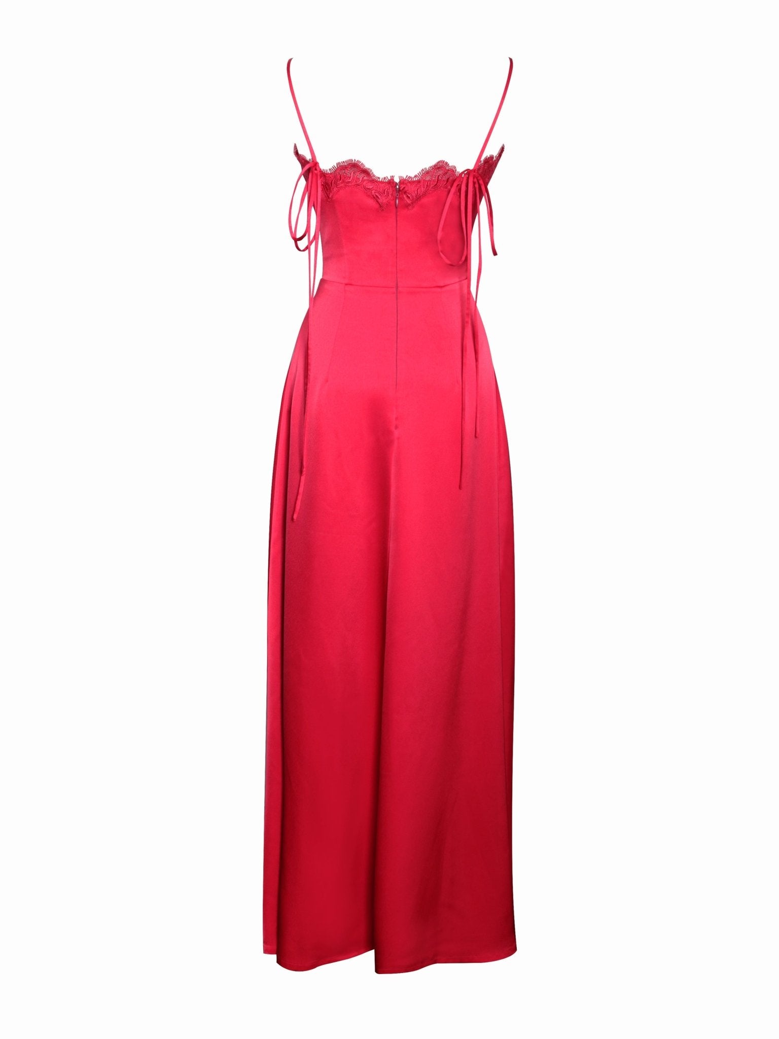 Bia Red Satin Dress - HOUSE OF SHE