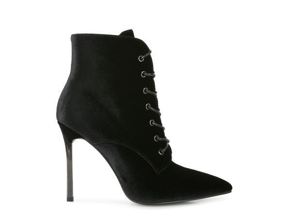 Bornsta Velvet High Heeled Velvet Boots - HOUSE OF SHE