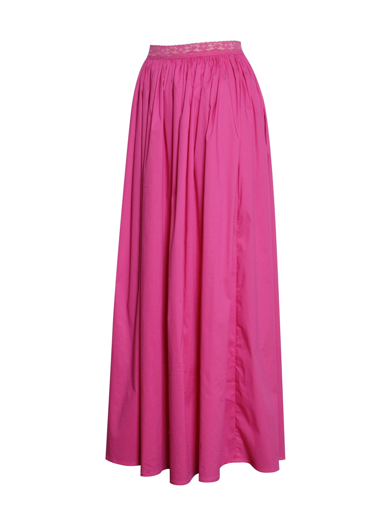 Chloe Fuchsia Cotton Maxi Skirt - HOUSE OF SHE