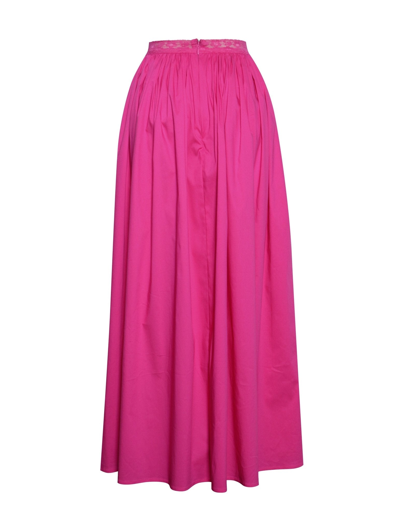 Chloe Fuchsia Cotton Maxi Skirt - HOUSE OF SHE