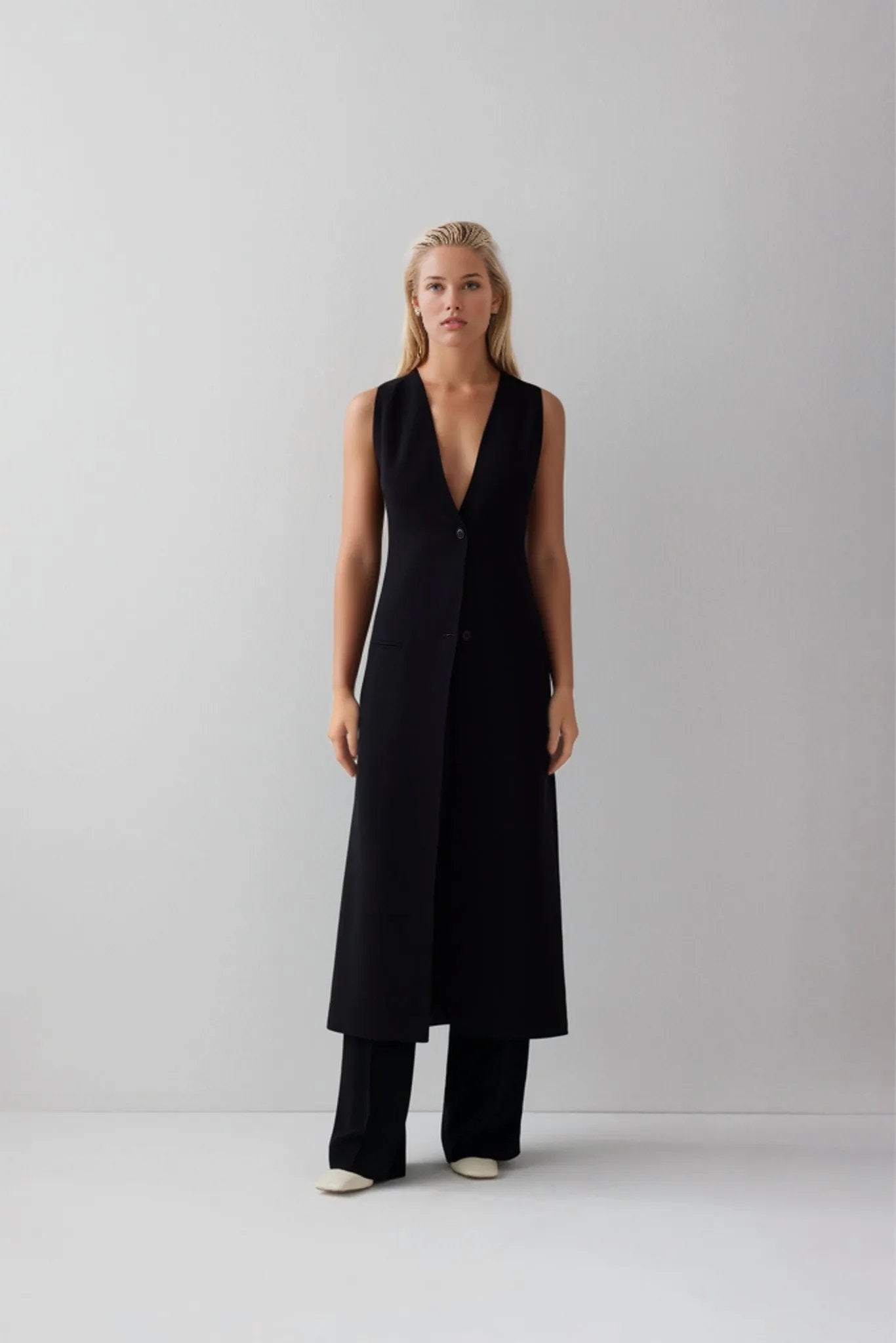 Nubia Classic Long Vest Blazer - HOUSE OF SHE