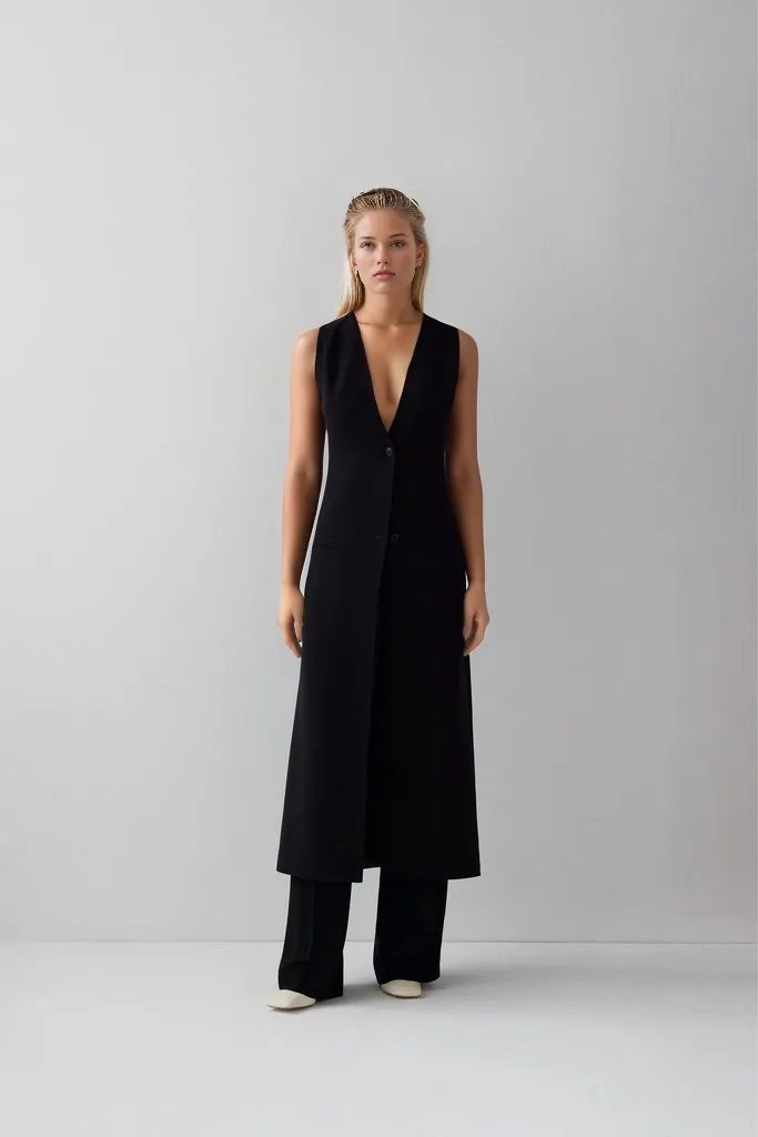 Nubia Classic Long Vest Blazer - HOUSE OF SHE