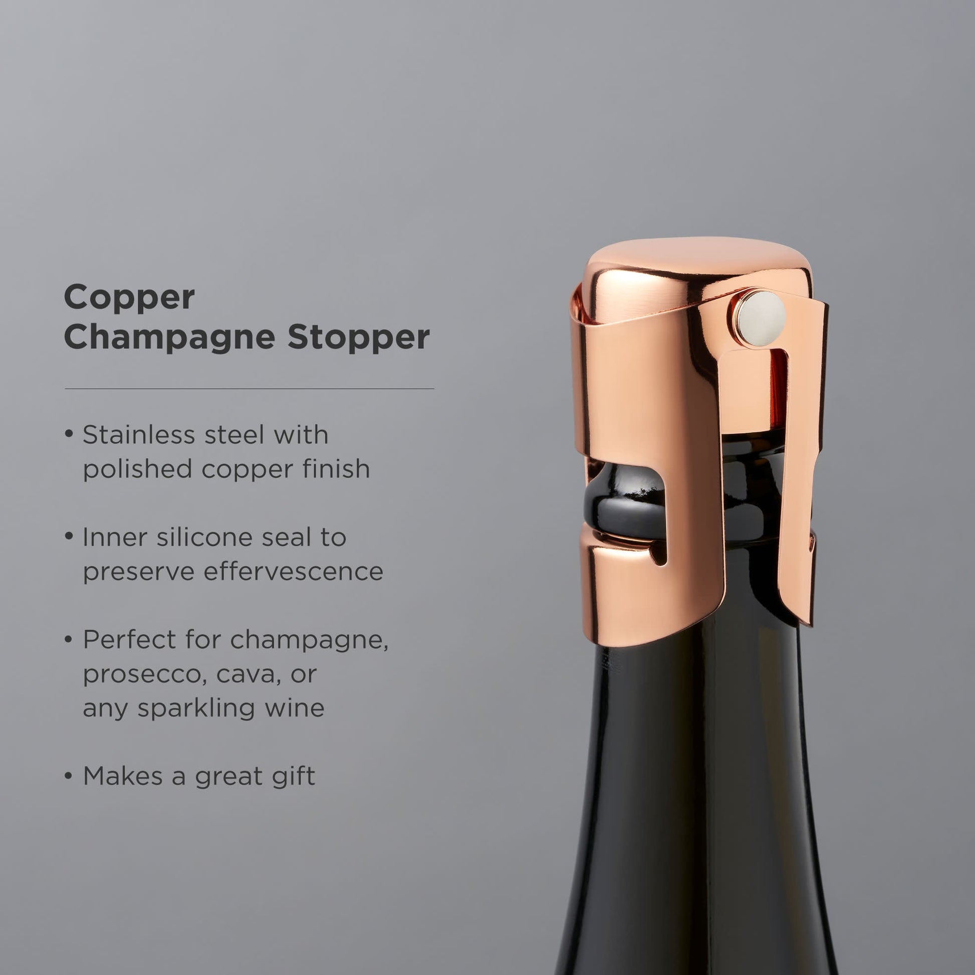 Copper Champagne Stopper - HOUSE OF SHE