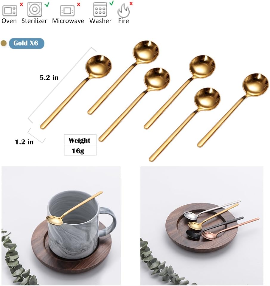 Espresso Spoons - Set of 6 - HOUSE OF SHE