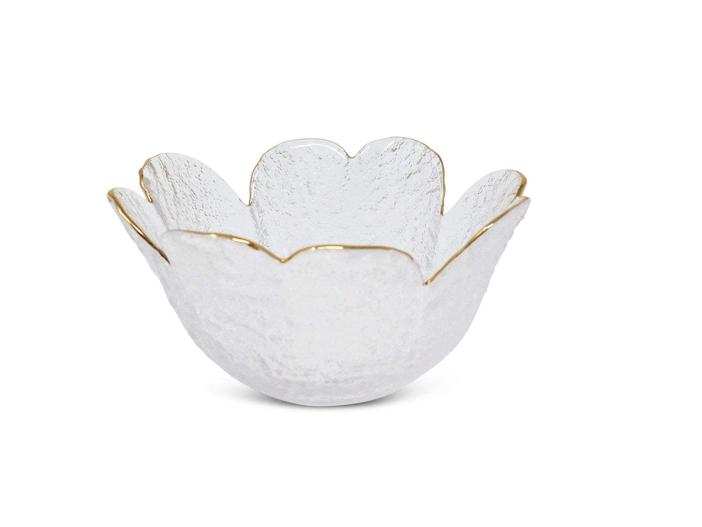 Flower Shaped Bowl with Gold Rim - HOUSE OF SHE