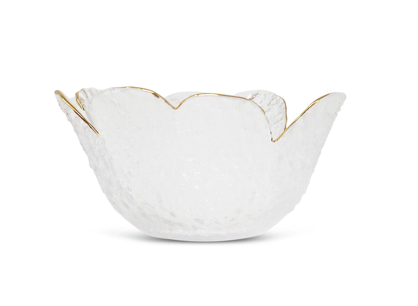Flower Shaped Bowl with Gold Rim - HOUSE OF SHE