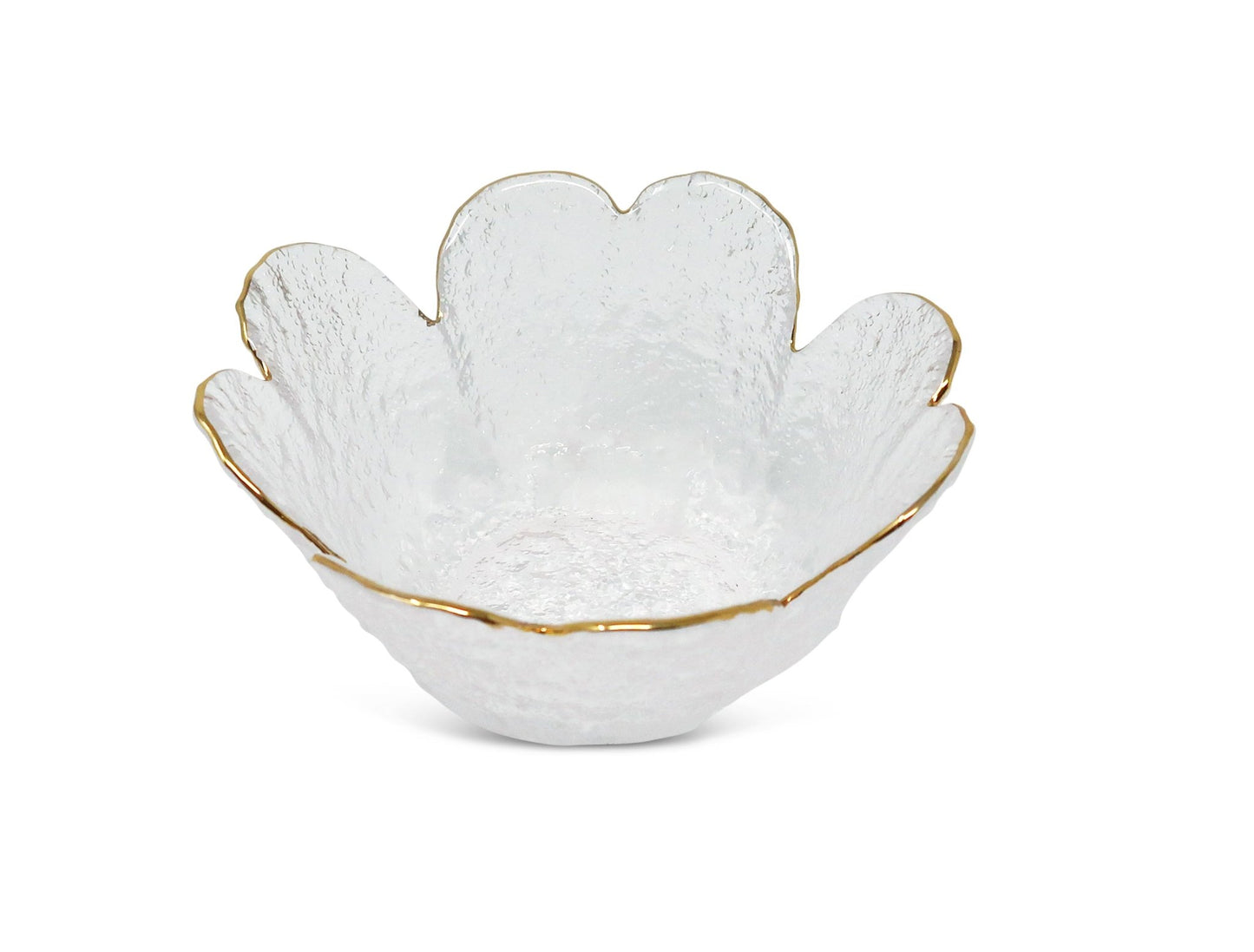 Flower Shaped Bowl with Gold Rim - HOUSE OF SHE