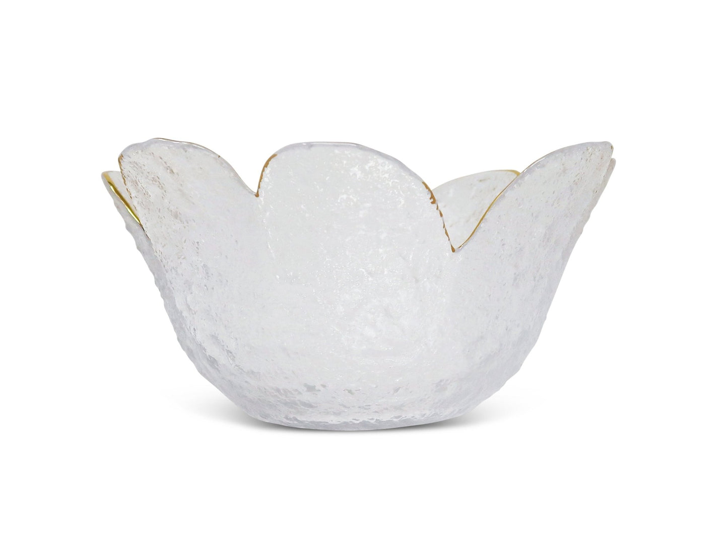 Flower Shaped Bowl with Gold Rim - HOUSE OF SHE