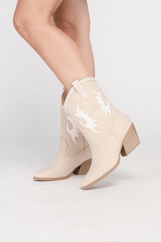 Gigia Western High Ankle Boots - HOUSE OF SHE