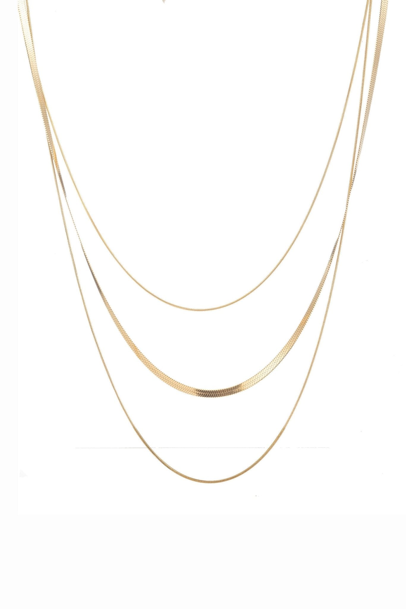 Lisa Triple Chain Necklace - HOUSE OF SHE