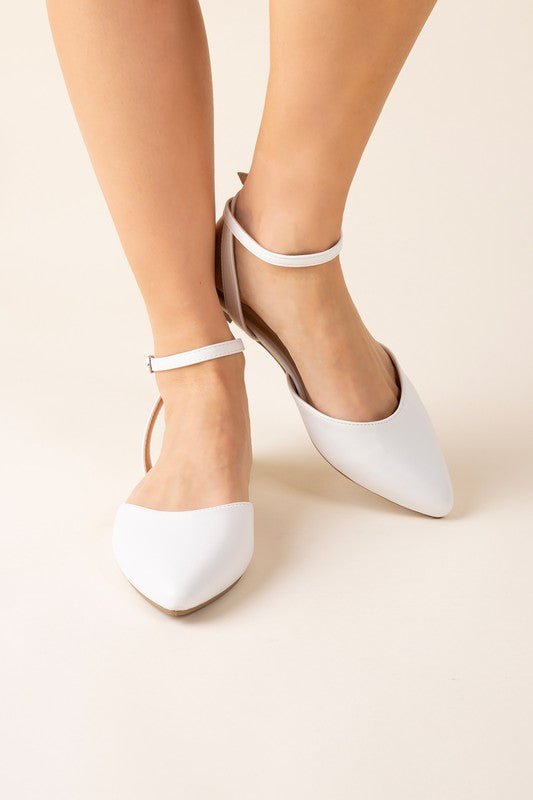 Lucy Ankle Strap Flats - HOUSE OF SHE