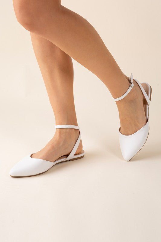 Lucy Ankle Strap Flats - HOUSE OF SHE