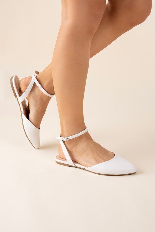 Lucy Ankle Strap Flats - HOUSE OF SHE