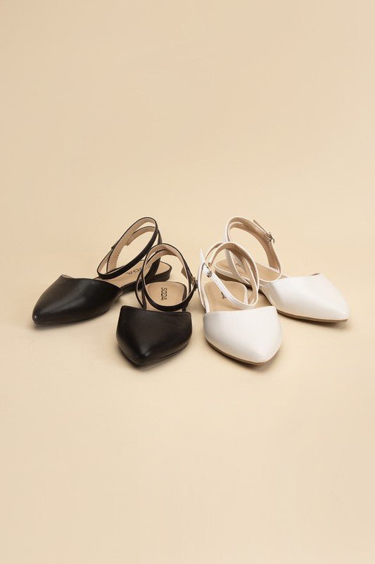 Lucy Ankle Strap Flats - HOUSE OF SHE