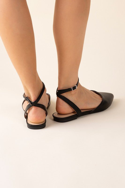 Lucy Ankle Strap Flats - HOUSE OF SHE