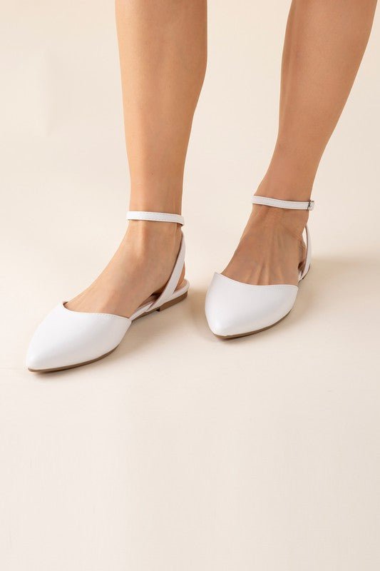 Lucy Ankle Strap Flats - HOUSE OF SHE