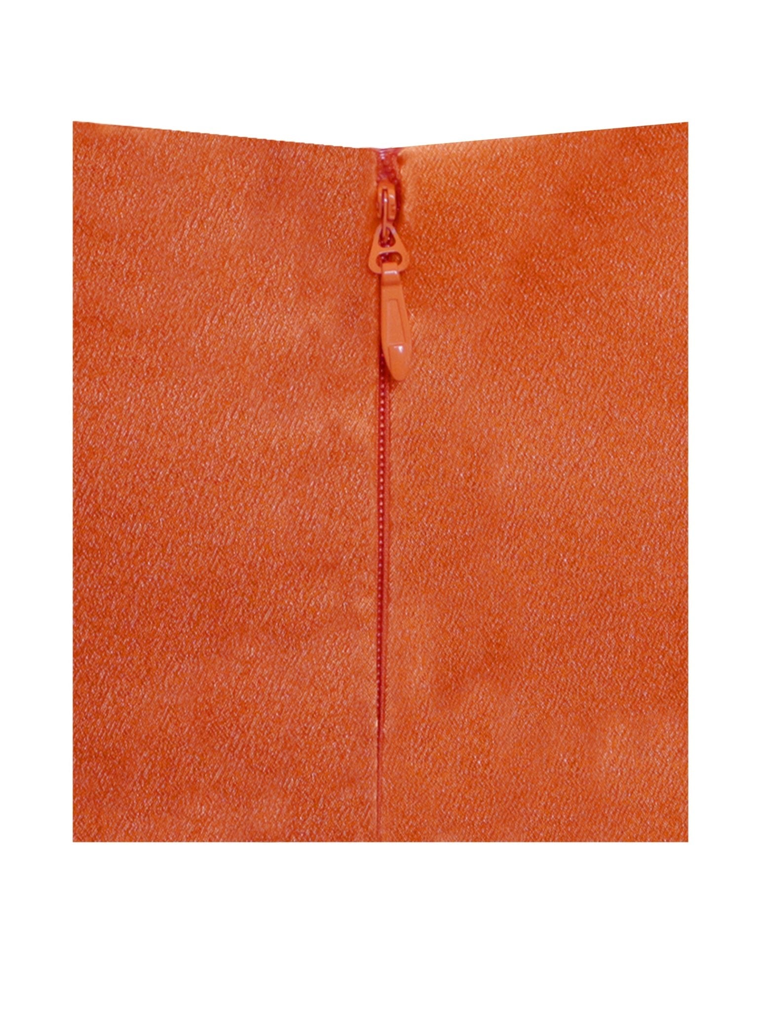 Marcia Orange Satin Strappy Halter Neck Dress - HOUSE OF SHE