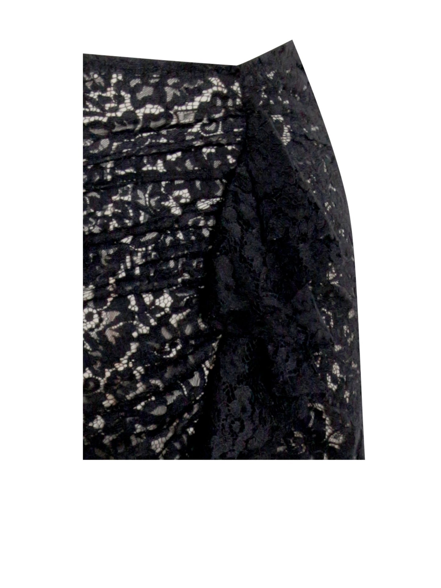 Milan Black Lace Ruffled Skirt - HOUSE OF SHE
