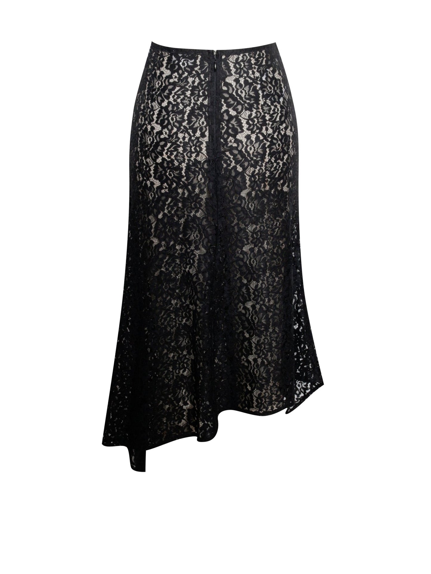Milan Black Lace Ruffled Skirt - HOUSE OF SHE