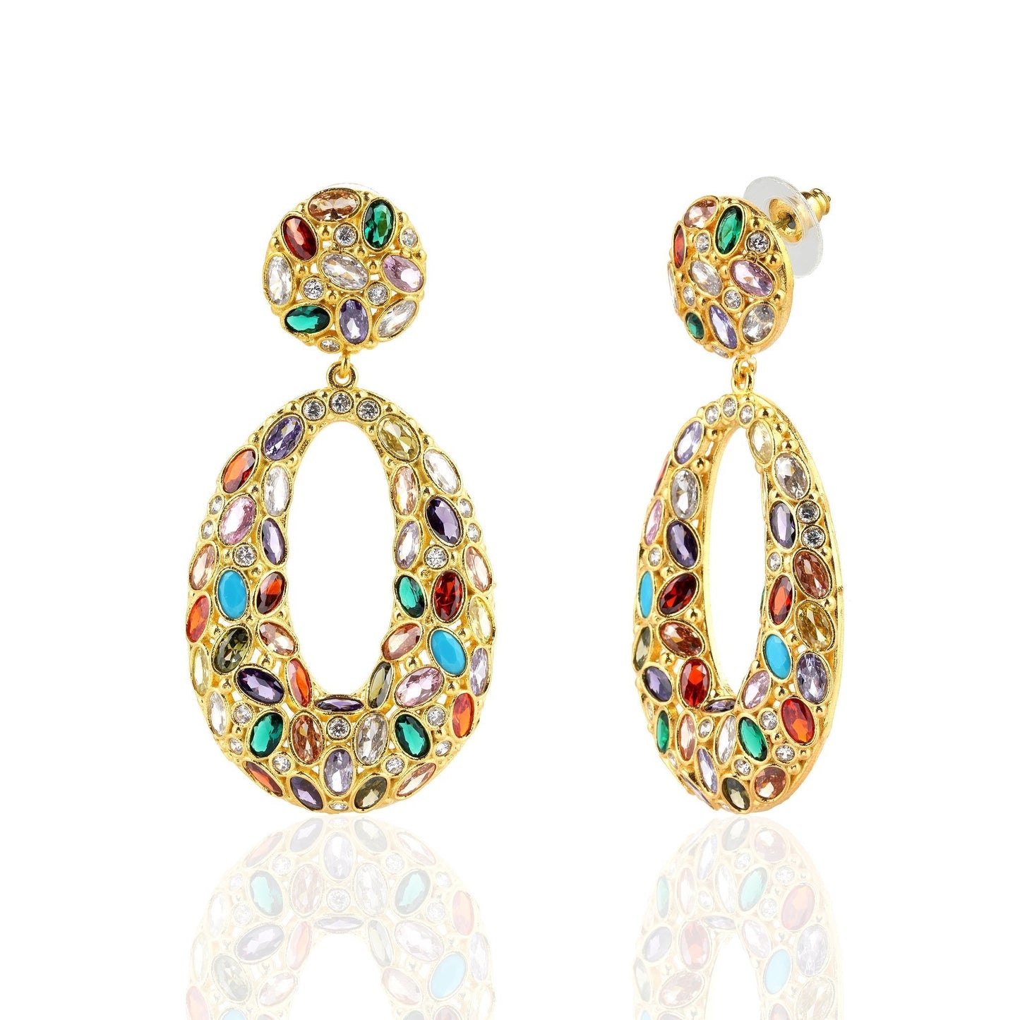 Multi-gem Statement Earrings - LATE NIGHT LOVE