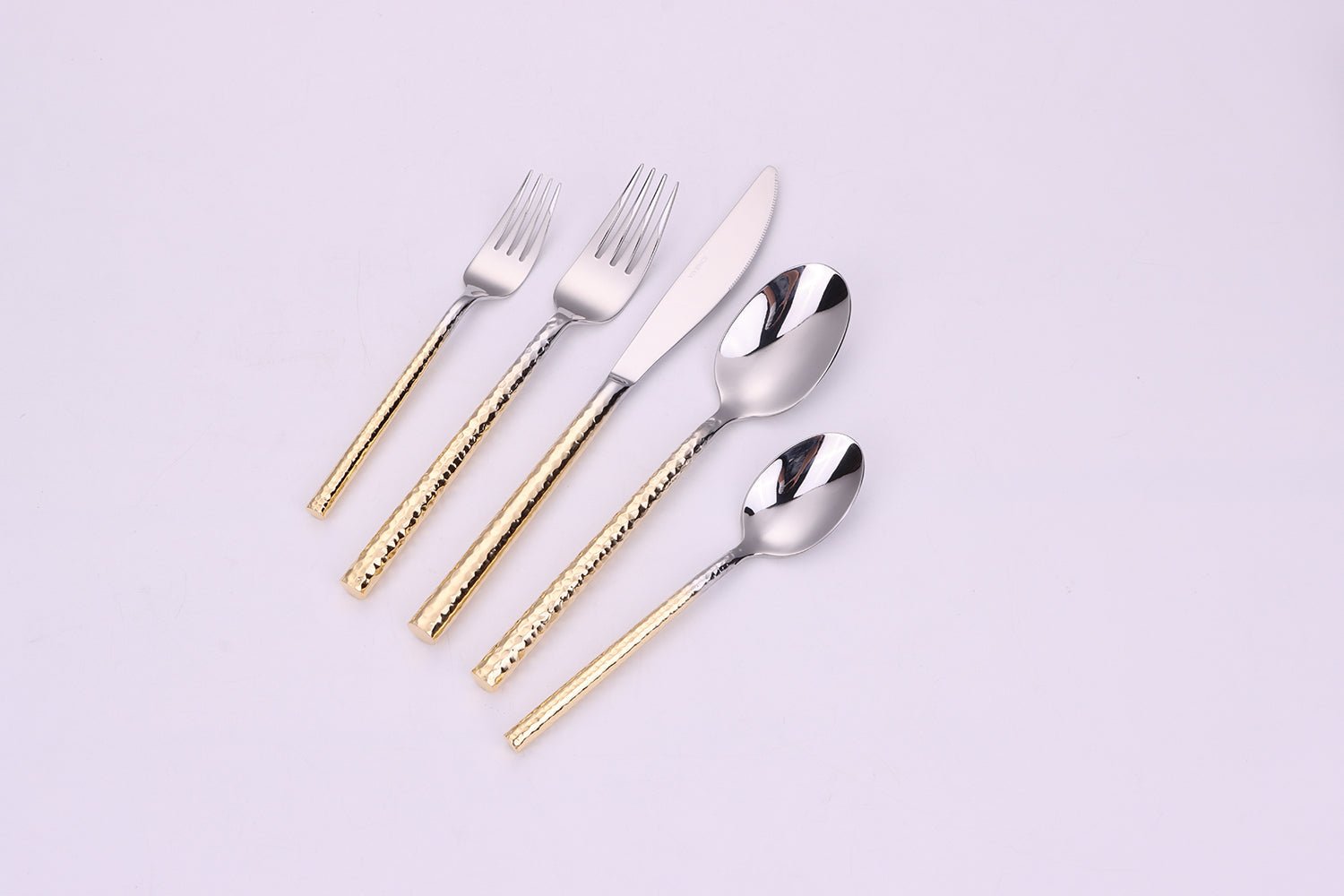 Pexo 20 Pc Flatware Set Graduated Gold Handles, Service for 4 - HOUSE OF SHE