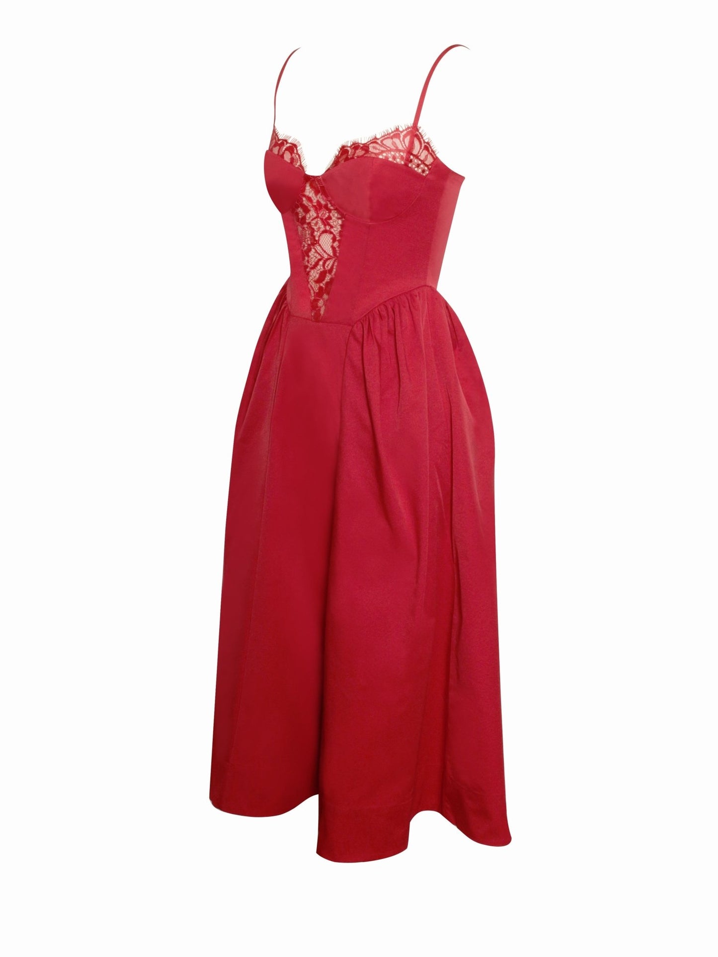 Rae Red Lace Dress - HOUSE OF SHE