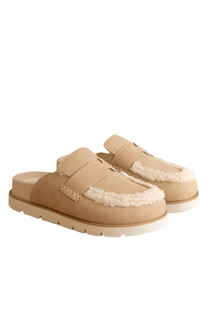 Avalon Suede Shearling Slip-On Loafers  HOUSE OF SHE