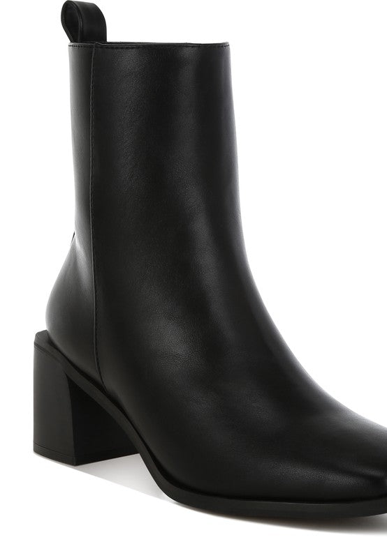 Muskox Square Toe Faux Leather Boots  HOUSE OF SHE