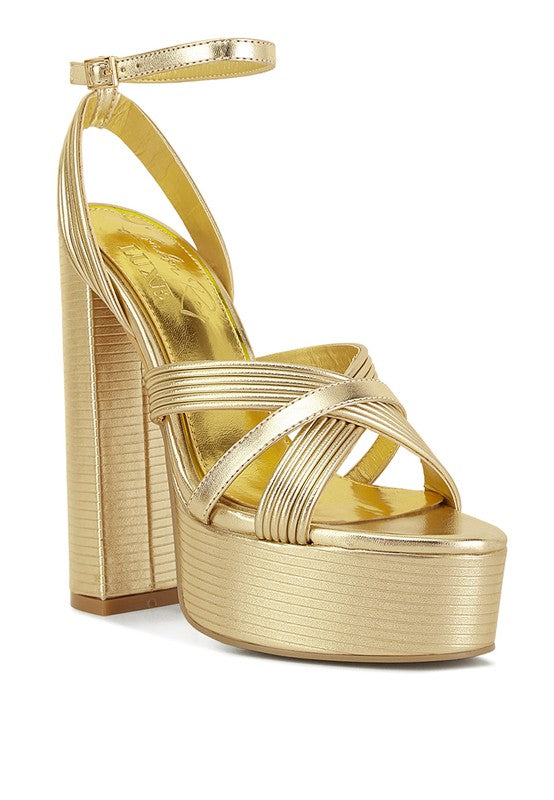 Gold Member High Platform Heels  HOUSE OF SHE