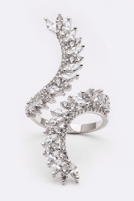 Swirl Adjustable Iconic CZ Cocktail Ring  HOUSE OF SHE