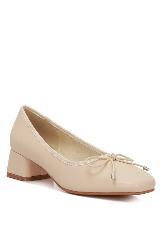 Sienna Low Block Heel Ballerinas