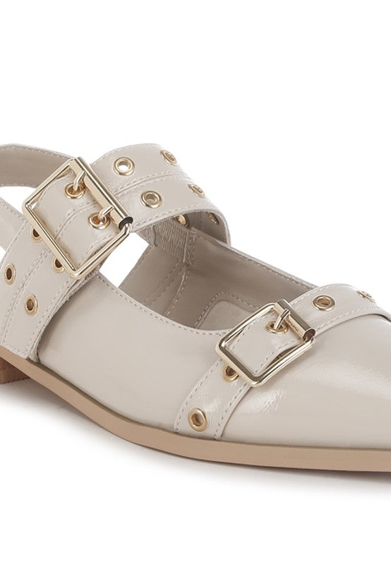 Betula Eyelets & Buckle Detail Flats  HOUSE OF SHE