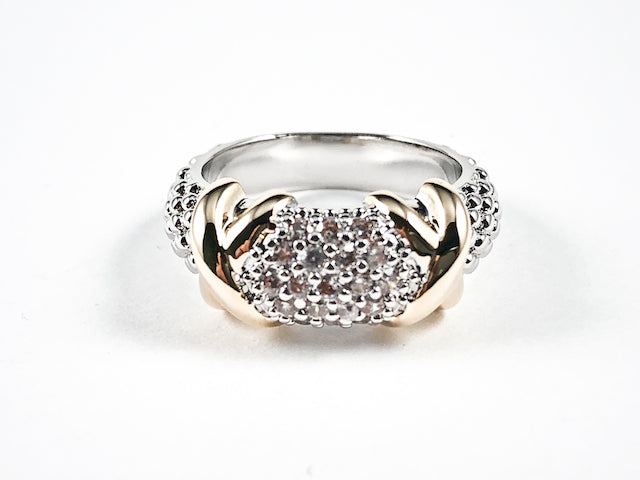 X  Two Tone Brass Ring  HOUSE OF SHE