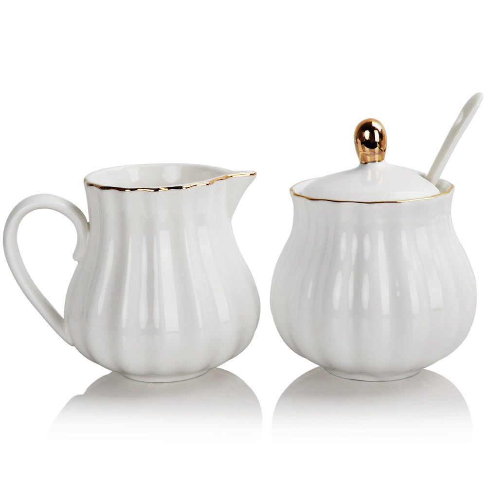 Royal Ceramic Sugar and Creamer 3 Piece Set  HOUSE OF SHE