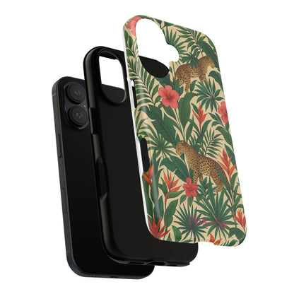 Tough Phone Case with Jungle Leopard Design