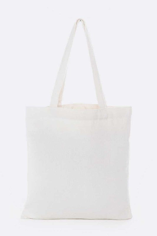 Sequins Lips Cotton Canvas Tote Bag - HOUSE OF SHE