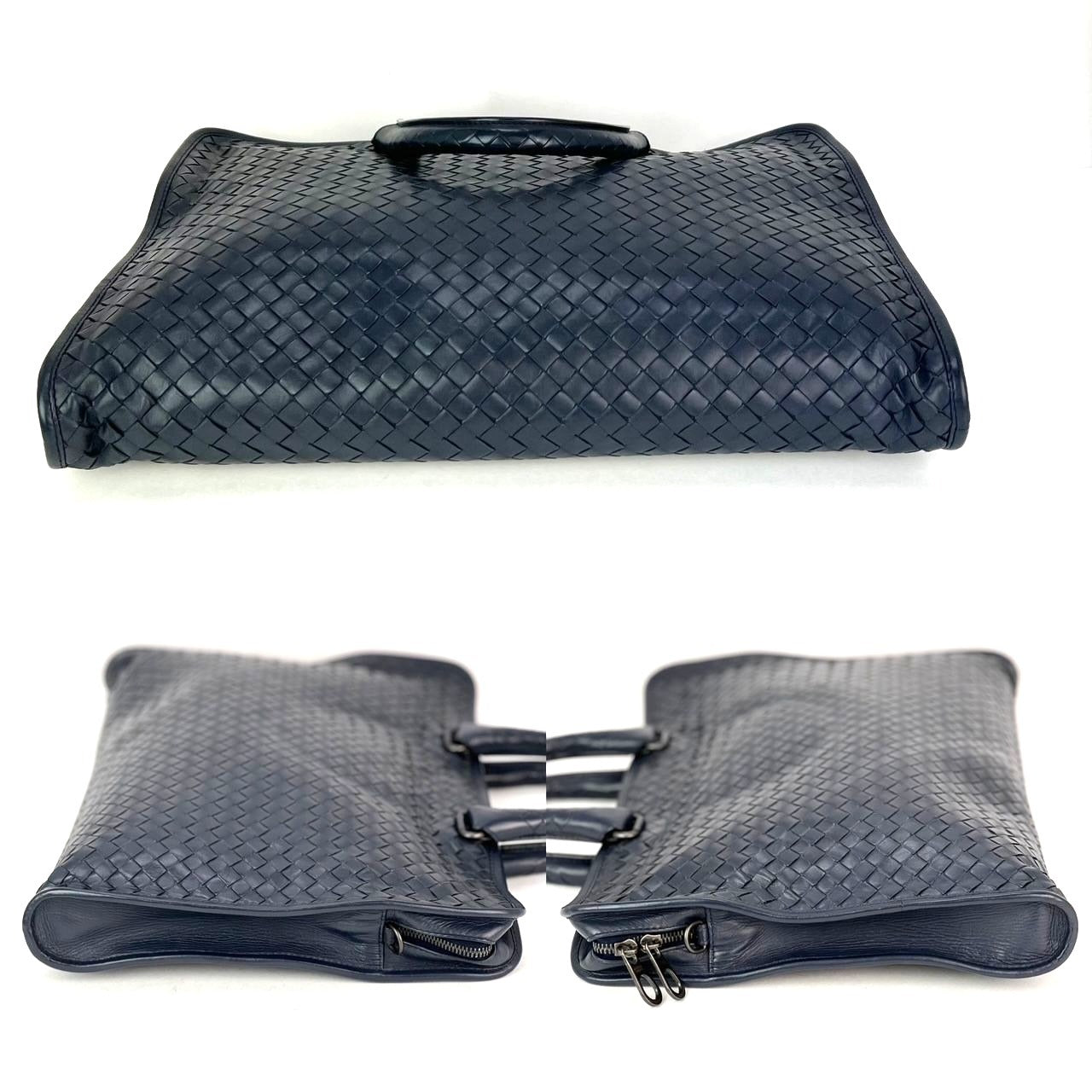 Bottega Veneta Intrecciato Top Zip Briefcase Attache Bag - HOUSE OF SHE