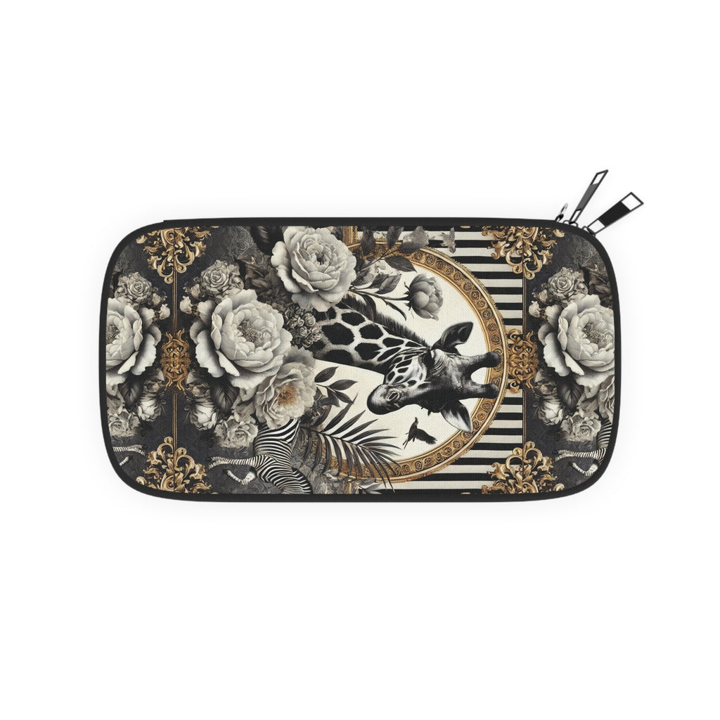 Vintage Safari Passport Wallet — Giraffe & Floral Travel Document Holder