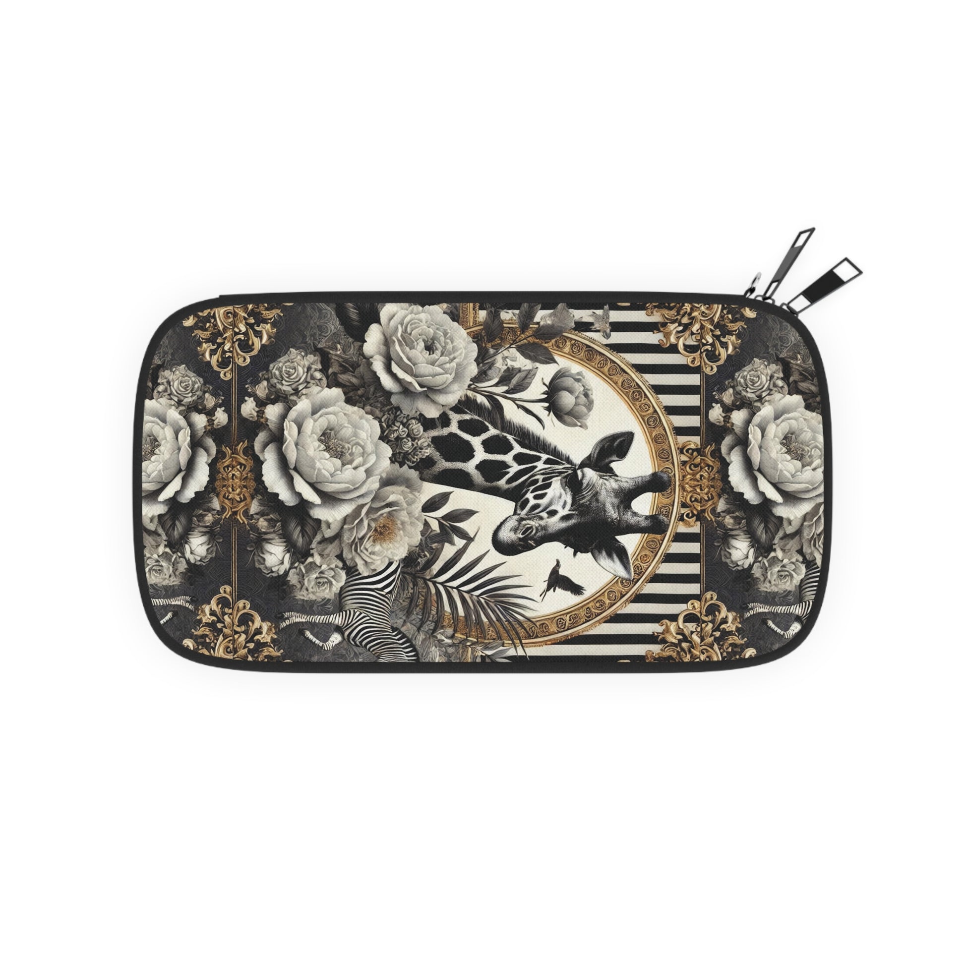 Vintage Safari Passport Wallet — Giraffe & Floral Travel Document Holder