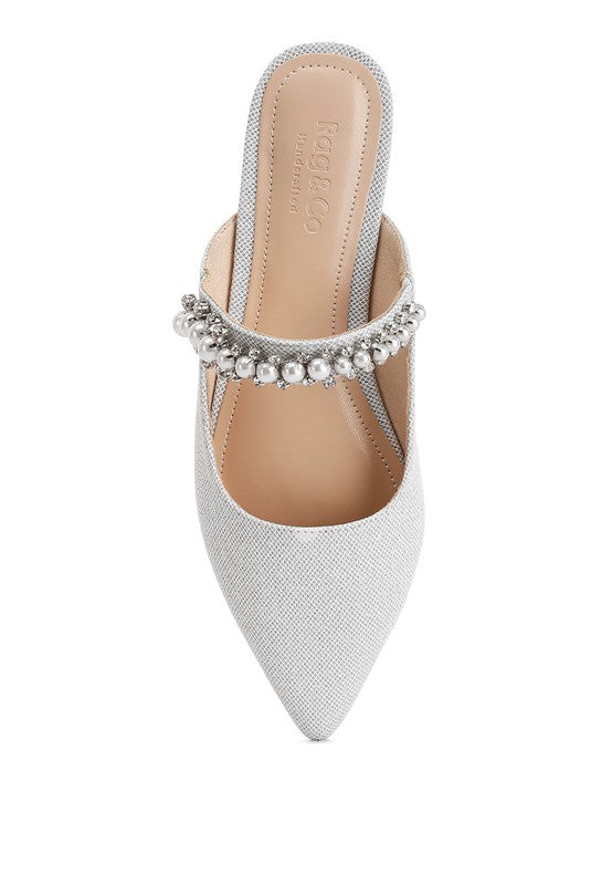 Geode Mary Jane Embellished Mules  HOUSE OF SHE