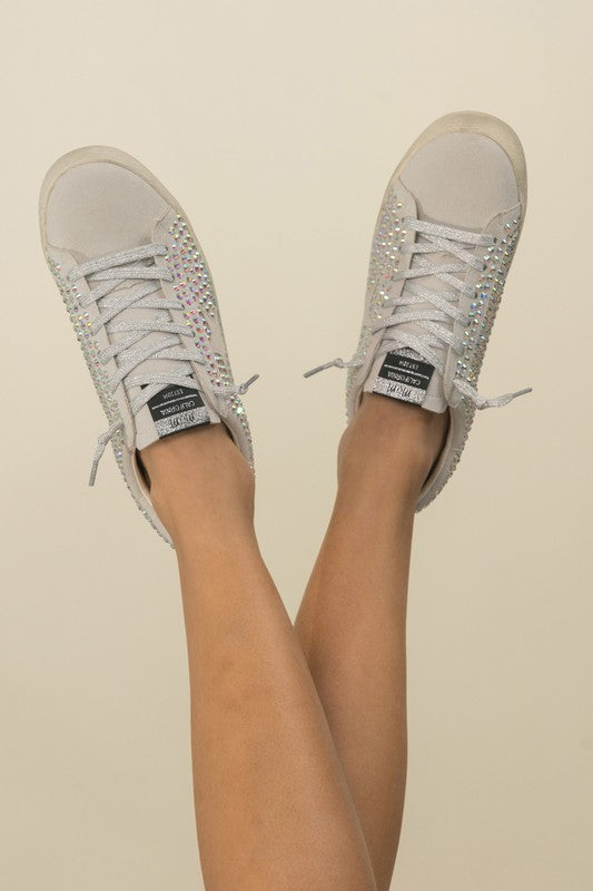 Glam Rhinestone Star Sneakers  HOUSE OF SHE