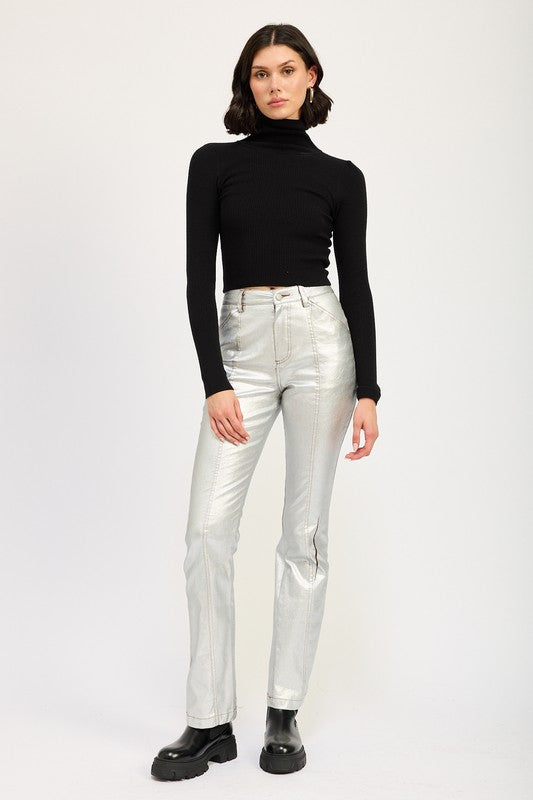 Kelis Turtle Neck Long Sleeve Top - HOUSE OF SHE
